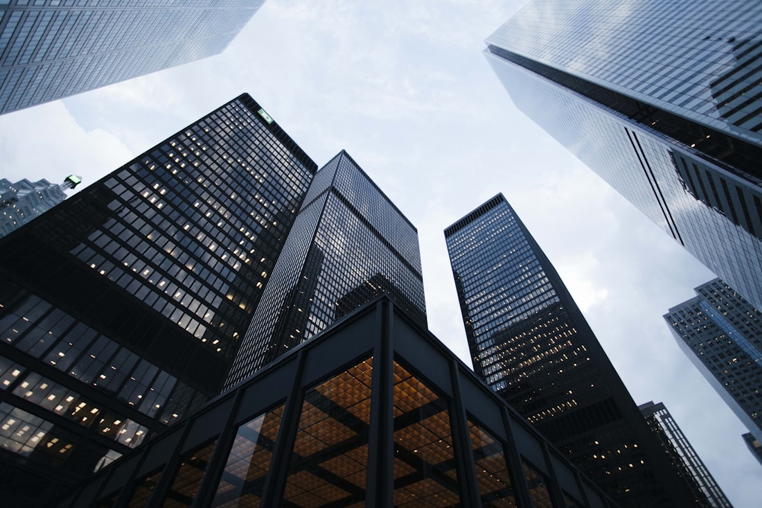 Glass residential towers
